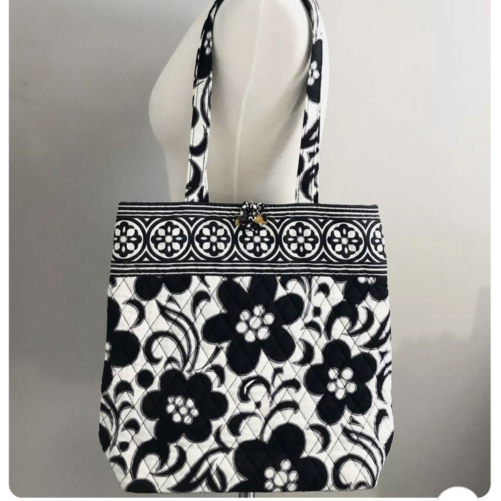 Vera Bradley  Night & Day Floral Pattern Villager Tote Bag